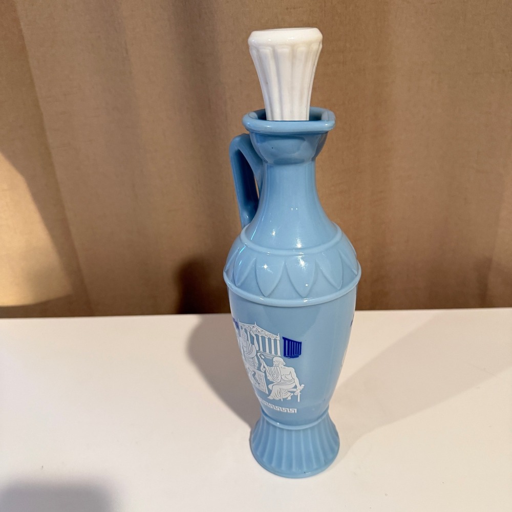 Vintage Jim Beam Greek Philosophers Milk Glass Decanter Socrates Plato Aristotle - Picture 5 of 8